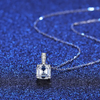 Platonic 1.2 ct Radiant Royale Asscher Cut Silver Moissanite Pendant with Free Chain; GRA Certified