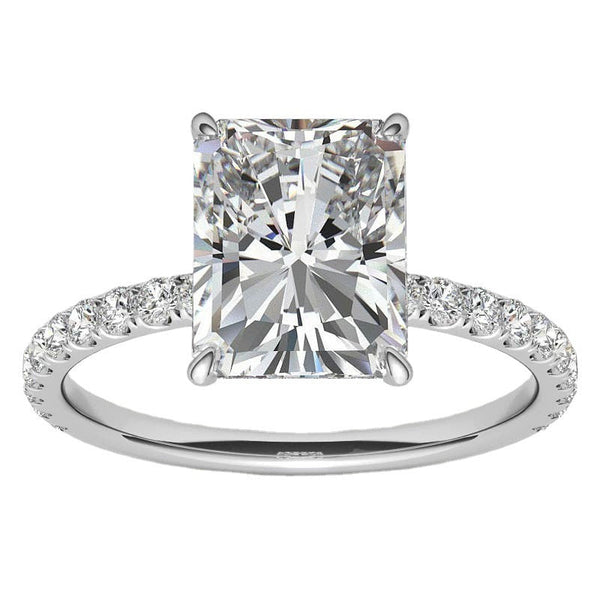 Platonic Midnight Majesty Radiant Moissanite Ring