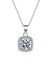 Platonic Ava Moissanite Pendant in Sterling Silver With Rhodium Plating