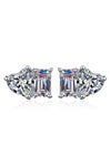 Platonic Primrose Moissanite Solitaire Earrings