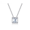 Platonic 1 ct Timeless Brilliance Asscher Cut Silver Moissanite Pendant