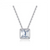 Platonic 1 ct Timeless Brilliance Asscher Cut Silver Moissanite Pendant