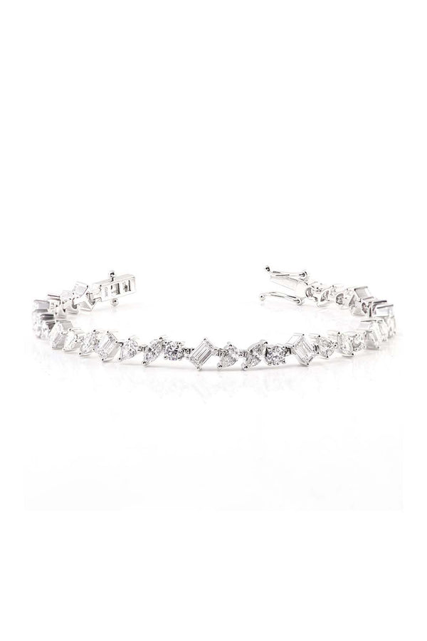 Platonic Charms All Shapes 20 Cents Moissanite Tennis Bracelet