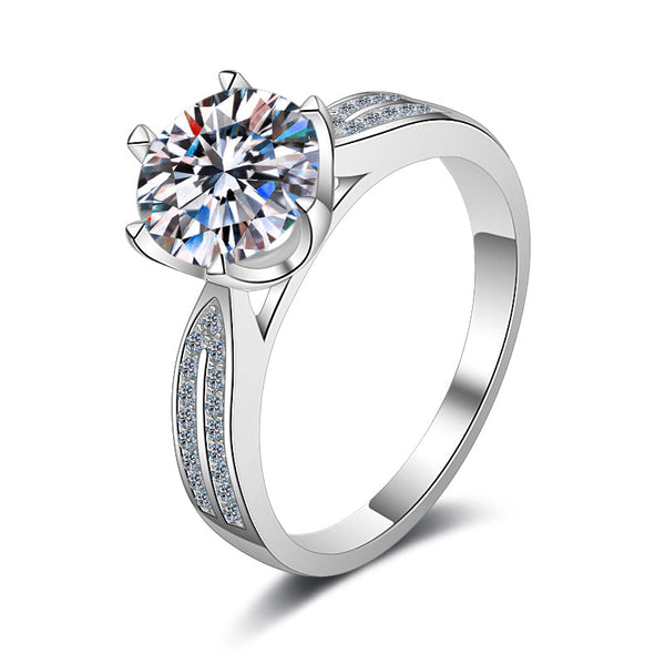 Platonic Matilda moissanite Solitaire Ring