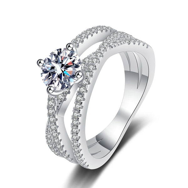 Platonic Eleanor's Elegance moissanite Ring