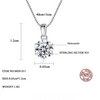 Platonic 1 - 2 ct Eternal Spark Sterling Silver Moissanite Pendant