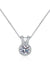 Platonic Esme Moissanite Pendant in Sterling Silver With Rhodium Plating