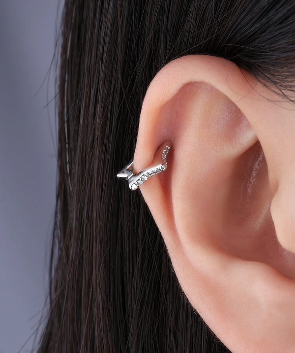 Platonic 0.36 ct Star Moissanite Hoop Earrings D/VVS1