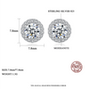 Platonic Halo Bliss Solitaire Moissanite Pendant and Studs