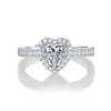 Platonic Skye Moissanite Ring in Sterling Silver with Platinum Coating