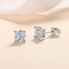 Platonic 1 ct / pair Princess Glow Moissanite Stud Earrings