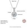 Platonic 1 ct Shimmer & Shine Silver Moissanite Pendant, GRA Certified, Free Chain