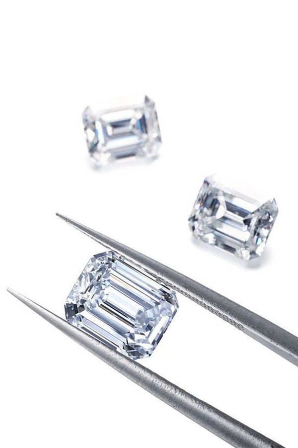 Platonic Emerald Cut Certified Moissanite Solitaire