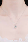 Platonic Ava Moissanite Pendant in Sterling Silver With Rhodium Plating