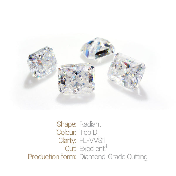 Platonic Radiant Cut Certified Moissanite Solitaire