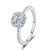 Platonic Cordelia Cushion Cut Solitaire Moissanite Ring in Sterling Silver with Platinum Coating