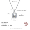 Platonic 1 ct Starlit Glamour Silver Moissanite Pendant