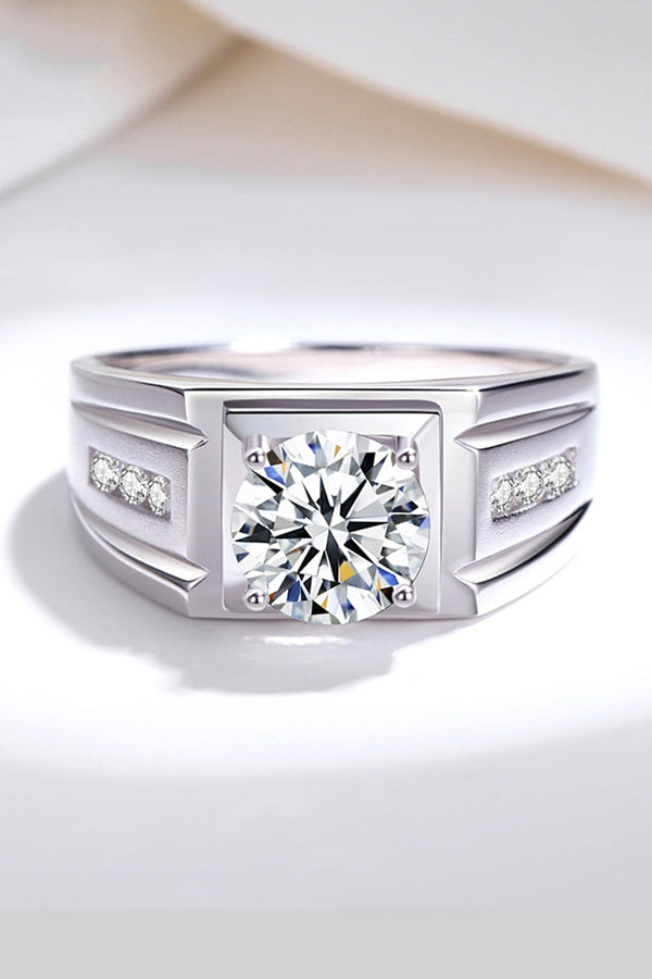 Platonic Paladin moissanite Ring