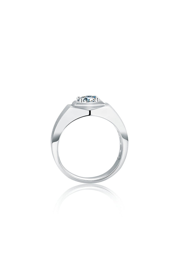 Platonic Pioneer moissanite Ring