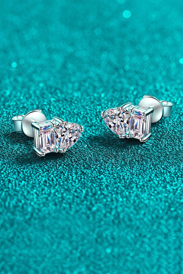 Platonic Primrose Moissanite Solitaire Earrings