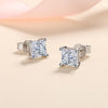 Platonic 1 ct / pair Princess Glow Moissanite Stud Earrings