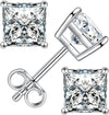 Platonic 1 ct / pair Princess Glow Moissanite Stud Earrings