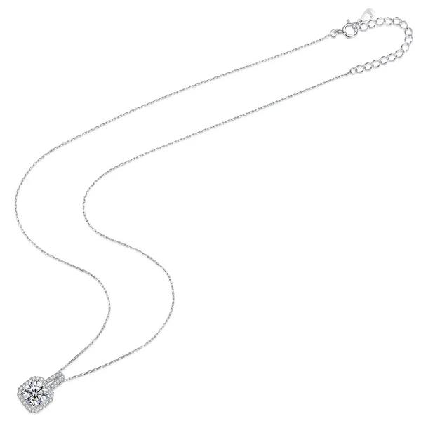 Platonic 1 ct Starlit Glamour Silver Moissanite Pendant