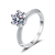 Platonic 1 ct Celestial Crown Moissanite Ring; GRA Certified; Adjustable Size
