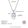Platonic 1.2 ct Radiant Royale Asscher Cut Silver Moissanite Pendant with Free Chain; GRA Certified