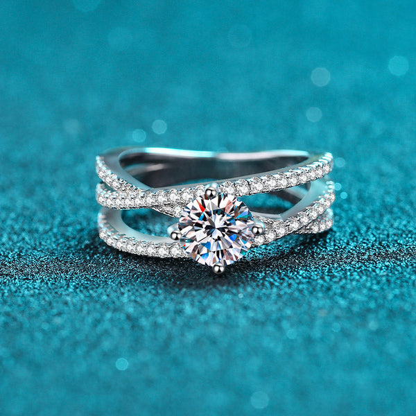 Platonic Eleanor's Elegance moissanite Ring