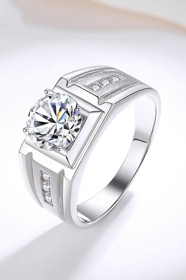 Platonic Paladin moissanite Ring