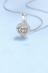 Platonic Willow Heart Cut Moissanite Pendant in Sterling Silver With Rhodium Plating