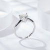 Platonic Emery Heart Cut Rhodium Plated Sterling Silver Ring