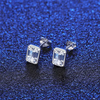 Platonic Crystal Clear Confidence Emerald Cut Moissanite Studs and Pendant