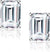 Platonic 1 - 4 ct Emerald Whisper Moissanite Stud Earrings