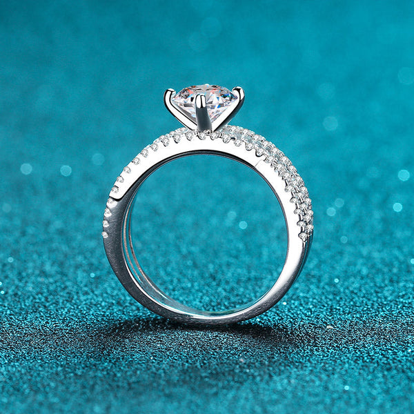 Platonic Eleanor's Elegance moissanite Ring