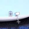 Platonic 1 ct Radiant Asscher Moissanite Stud Earrings; GRA Certified; D VVS1