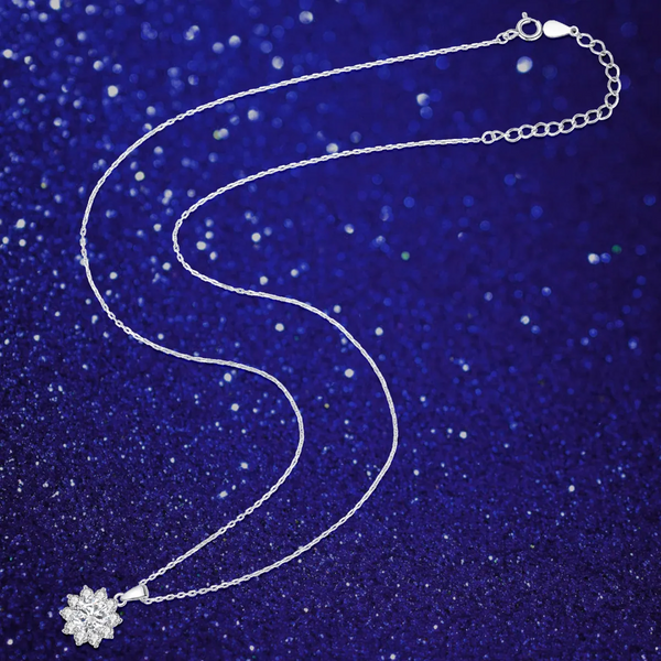 Platonic 1 ct Sparkle Round Silver Moissanite Pendant