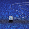 Platonic 1 ct Timeless Brilliance Asscher Cut Silver Moissanite Pendant