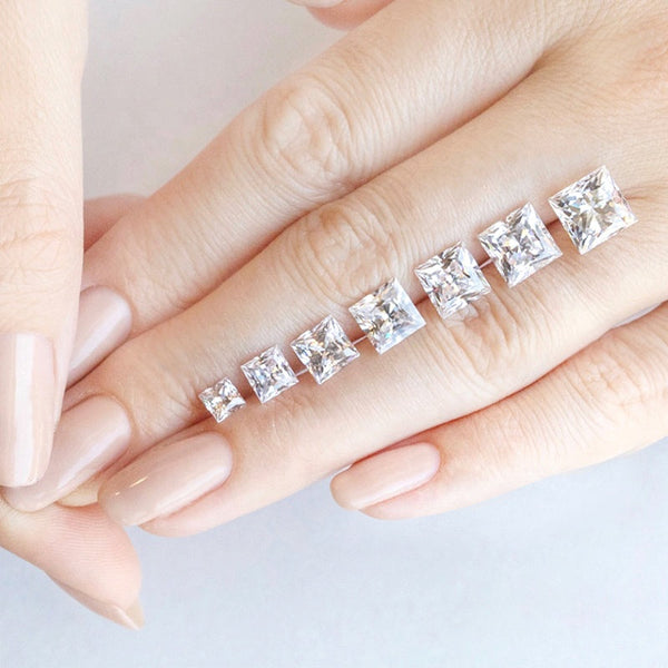 Platonic Princess Cut Certified Moissanite Solitaire