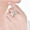Platonic Midnight Majesty Radiant Moissanite Ring