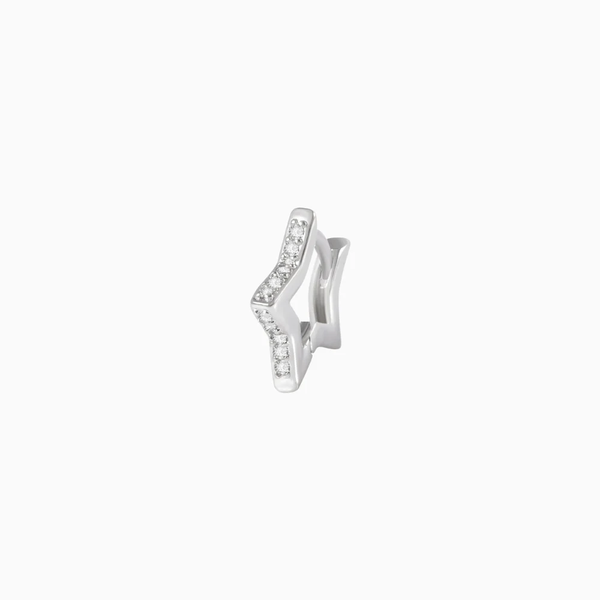 Platonic 0.36 ct Star Moissanite Hoop Earrings D/VVS1