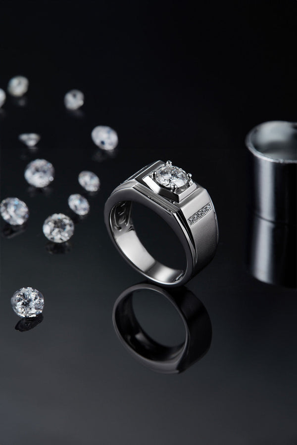 Platonic Apex moissanite Ring