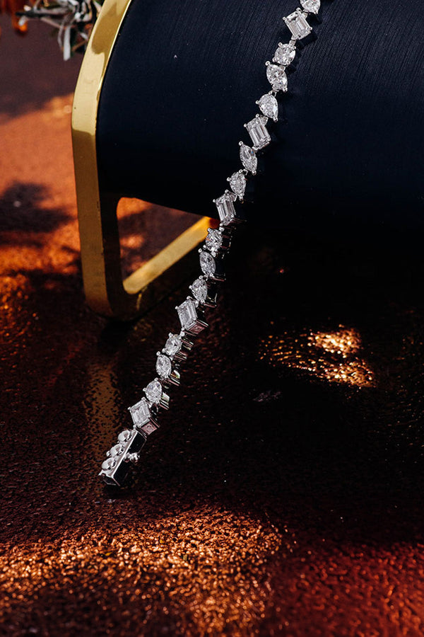 Platonic Charms All Shapes 20 Cents Moissanite Tennis Bracelet