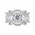 Exquisite Five Stone Round Moissanite Multi-Row Crossover Pave Engagement Ring - Dazzling Sparkle & Timeless Elegance