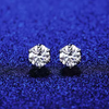 Platonic 1-4 ct Hexagonal Moissanite Stud Earrings