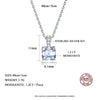 Platonic GRA Certified Radiant Royale Asscher Cut Silver Moissanite Pendant Set