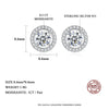 Platonic 1 - 4 ct Halo Bliss Solitaire Studs Moissanite Earrings
