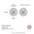 Platonic 1 - 4 ct Halo Bliss Solitaire Studs Moissanite Earrings