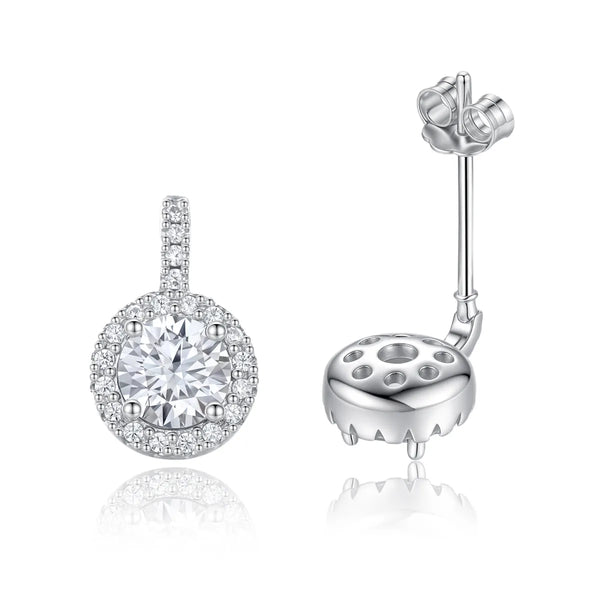 Platonic 1 ct Round Sparke & Shine Moissanite Drops